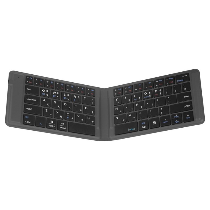 아이노트 멀티 페어링 접이식 블루투스 무선키보드, 블랙, XFolding XK602B