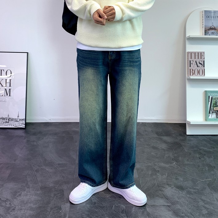 콘피아르 데일리 세미 와이드 샌드워싱 데님 팬츠 TC9403