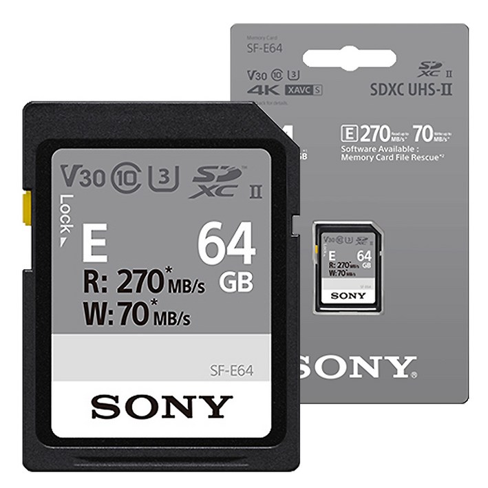 소니정품 SFE64 SDXC UHSII U3 V30 SD메모리 공식대리점