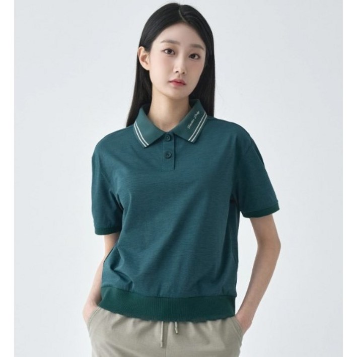 지센뉴코아창원점 자수포인트에센셜소로나카라티셔츠 길이감 적당하고 많이 비치지 않는 시원한 원단