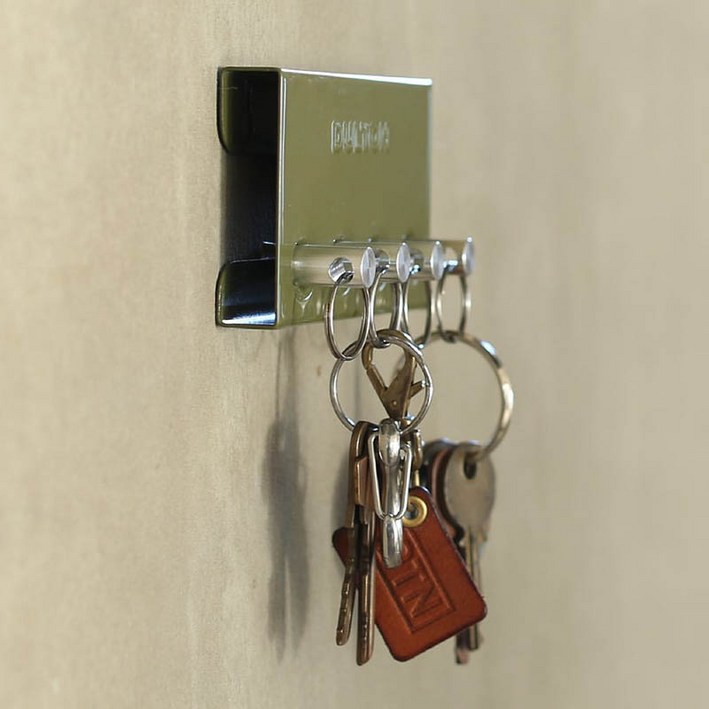 덜튼 DULTON MAGNET KEY STORAGE 마그넷 벽걸이 현관 키홀더, 1개, 01 STEEL