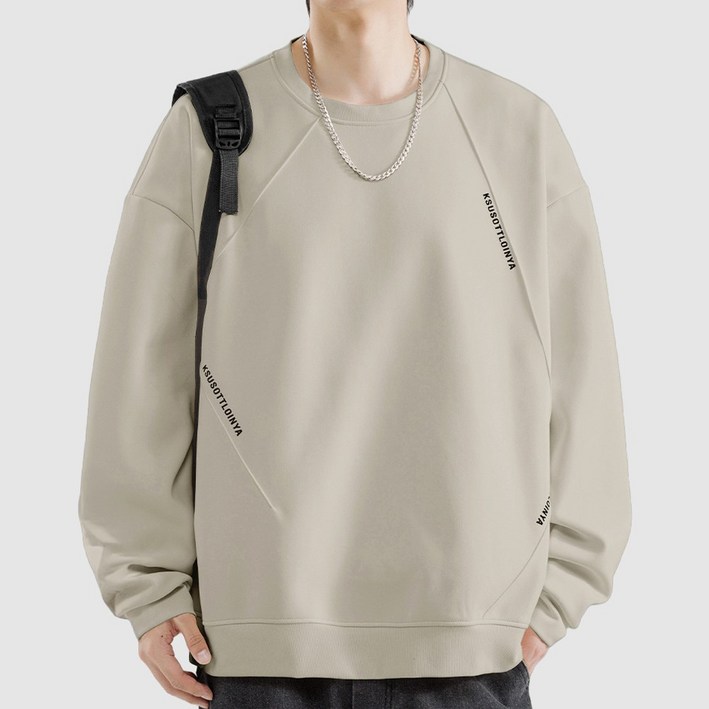 스몰더 남자 오버핏 데일리 절개 맨투맨 티셔츠 2105