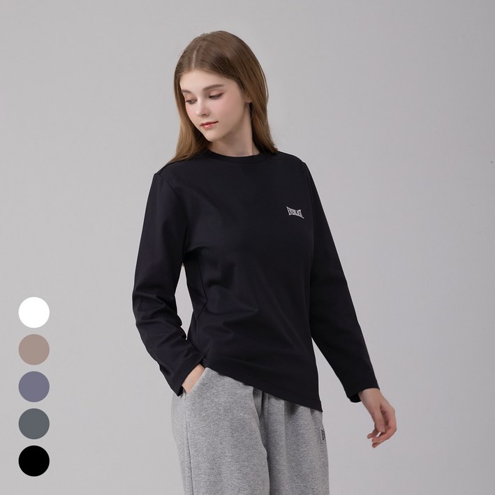 에버라스트 여성 레귤러핏 긴팔 티셔츠 기본티 긴팔티