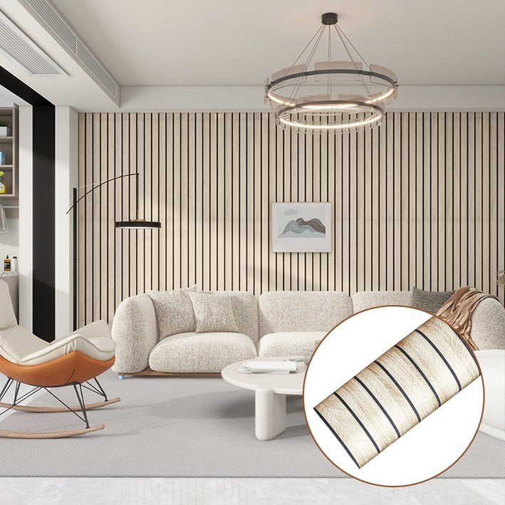 레디보드 인테리어 템바보드 시트지 60cm x 3m, 베이지