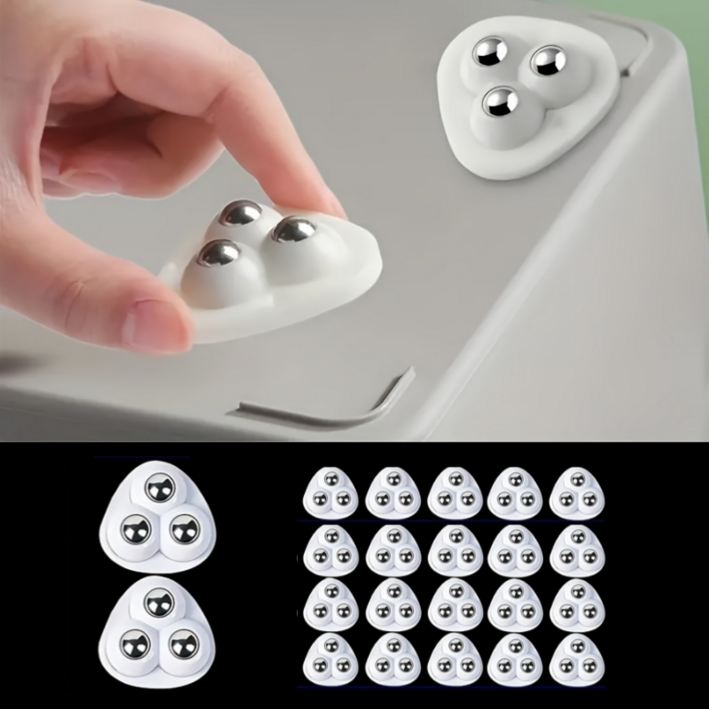 360도 회전 무타공 설치 이동식 가구 바퀴 3구 볼 캐스터 20개입 세트