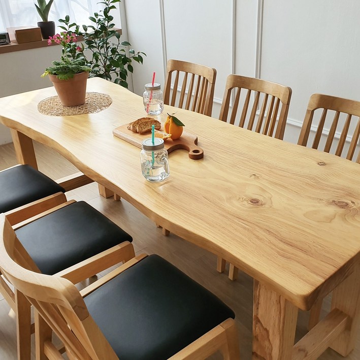 해찬솔 통원목 아트 원목식탁 테이블 2000_w700_tr 통원목다리 원목책상 우드슬랩 카페테이블