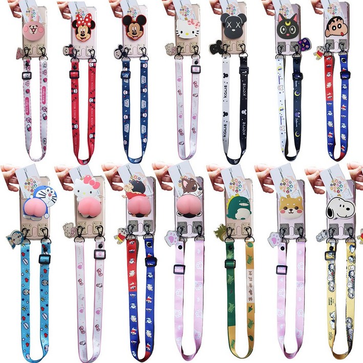 갤럭시S10E SMG970N 투명 실리콘 카드 포켓 목걸이줄 스마트톡 세트 휴대폰 케이스 WN방탄BM