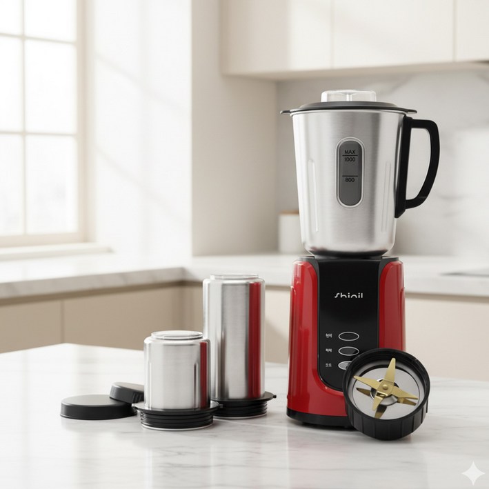 신일 가정용 미니믹서기 소형 스텐 블렌더 분쇄기 1.5L