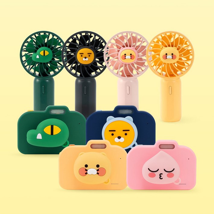 (가정의 달 선물 추천) 카카오프렌즈/니니즈 포켓 핸디 선풍기+치즈 카메라