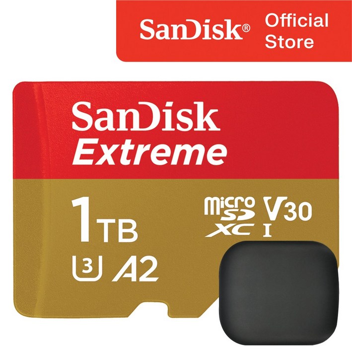 샌디스크 익스트림 마이크로 SD 카드 / 메모리 보관 케이스, 1TB