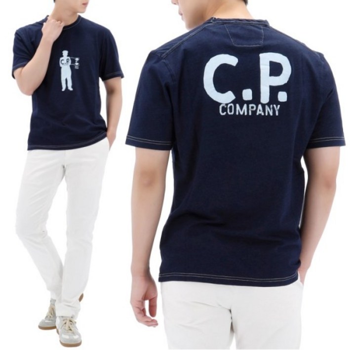 CP컴퍼니 24SS 인디고 저지 티셔츠 16CMTS171A D11