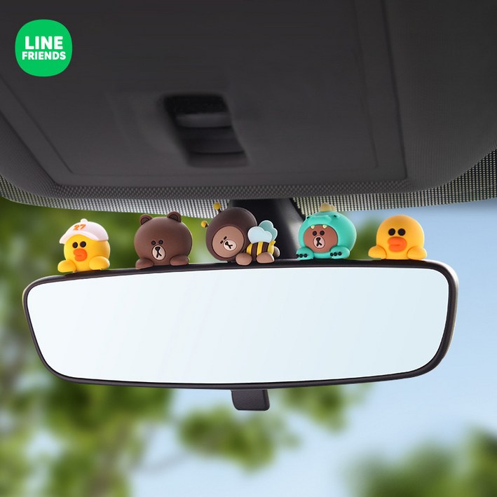LINE FRIENDS 차량용 피규어 장식소품 네비게이션 대시보드 장식 네이버 라인프렌즈 자동차 실내 소품 새차선물