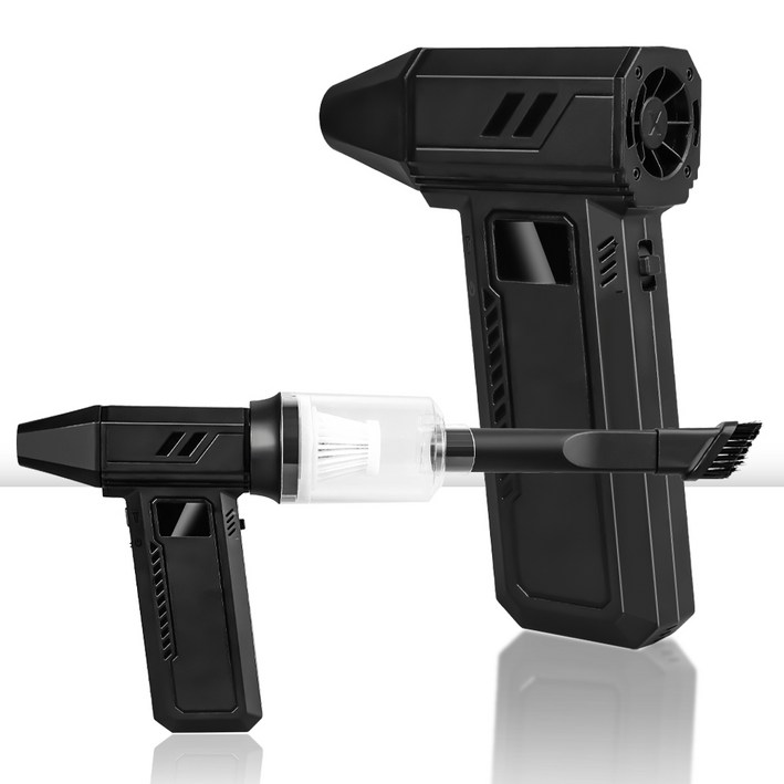 Cygoah 초강력 무선 에어건 청소기 송풍기 휴대용 차량용 가정용 세차 캠핑 130000RPM, 블랙, HL103