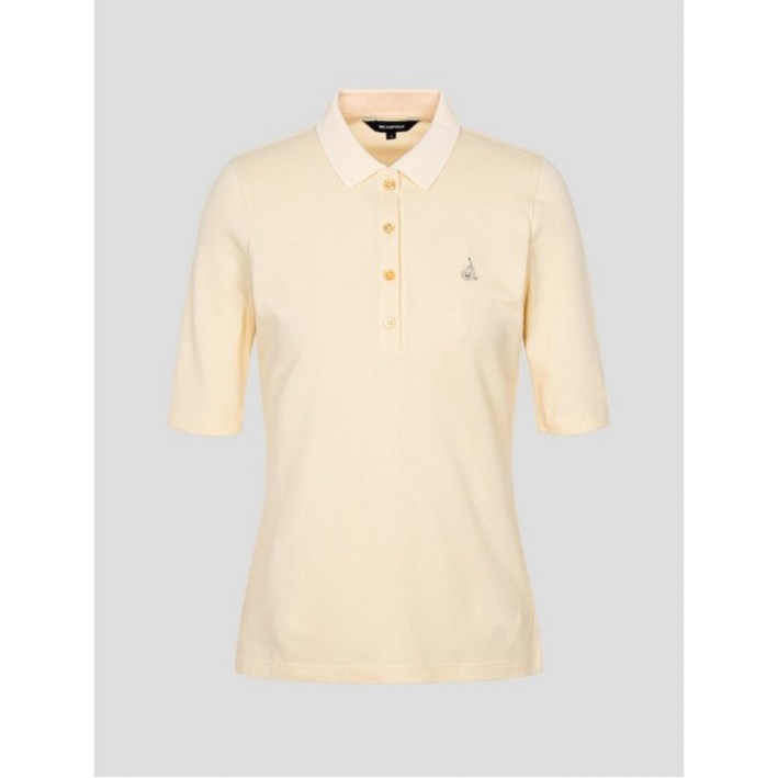 빈폴레이디스 Essential 코튼 스판 슬림핏 5부 소매 피케 티셔츠 옐로우 BF3442UE2E - 쇼핑뉴스