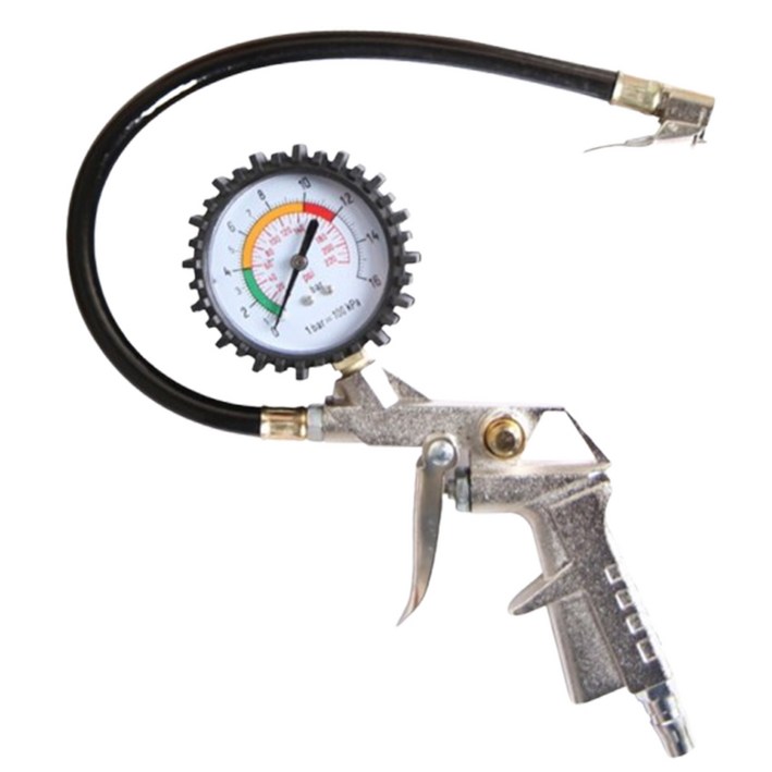 제이팩 타이어 공기압 아날로그 게이지, 1개, 실버