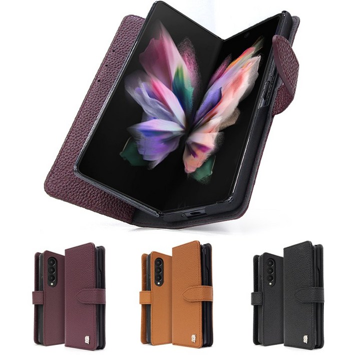 카투소 프라디에 사피아노 갤럭시 폴드 갤럭시 Z 폴드2 F907N F916 접이식카드 수납 카드 분실 방지 다이어리 케이스