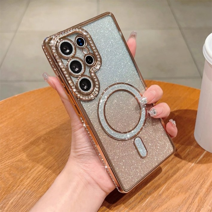 윰스모르 갤럭시 맥세이프 실리콘 휴대폰 케이스 카메라보호 글리터