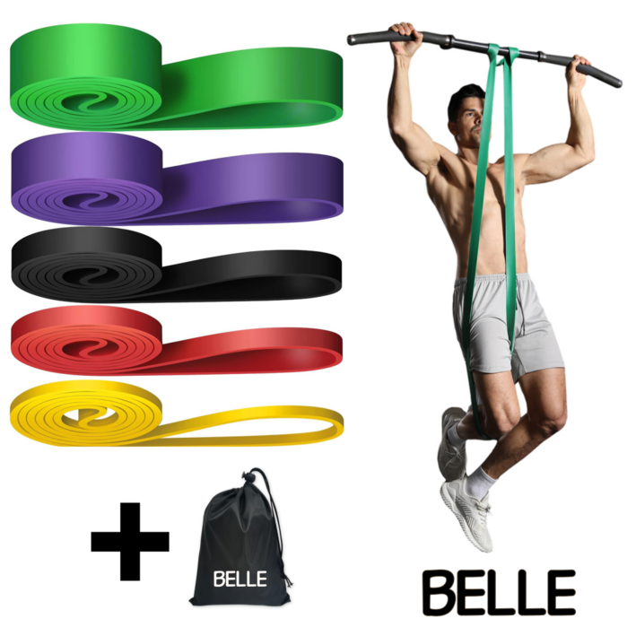 BELLE 턱걸이 풀업밴드 12345 단계 세트 BELLE 턱걸이 풀업밴드 12345 단계 세트