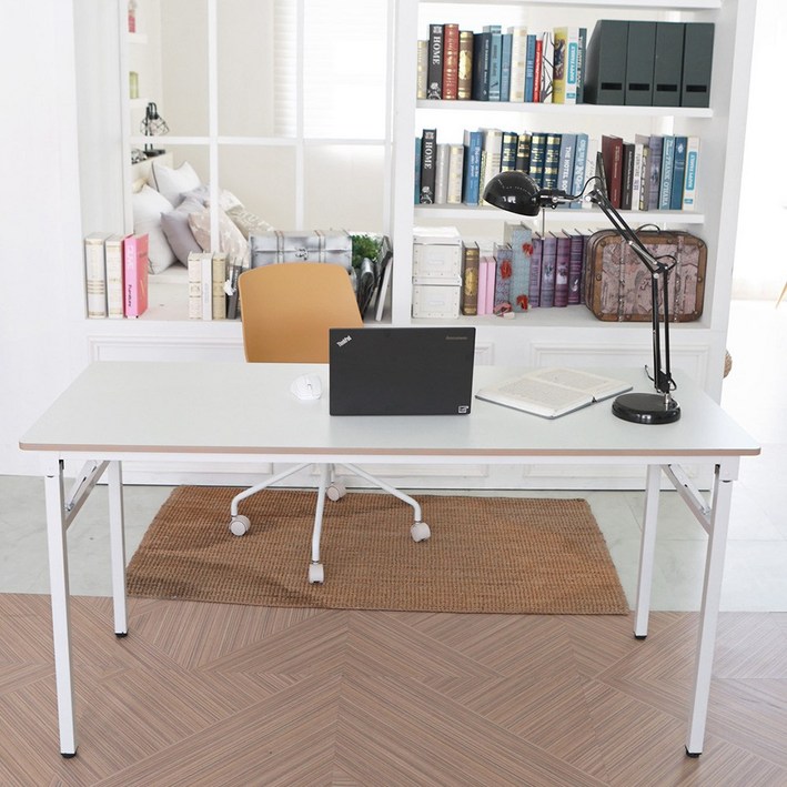 필로스 접이식 책상 철제 긴 컴퓨터 공부방 학원 회의실 원룸 서재 간이 테이블 슬림 접이식책상