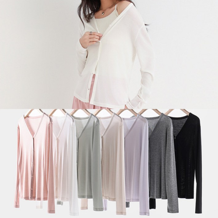 스토리원 여성 리오셀 브이넥 가디건 살안타템 WM-SSOT028