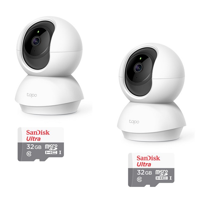 1+1 총2대 티피링크Tapo C210 300만화소 360도회전 실내무선카메라 홈CCTV 야간흑백전환