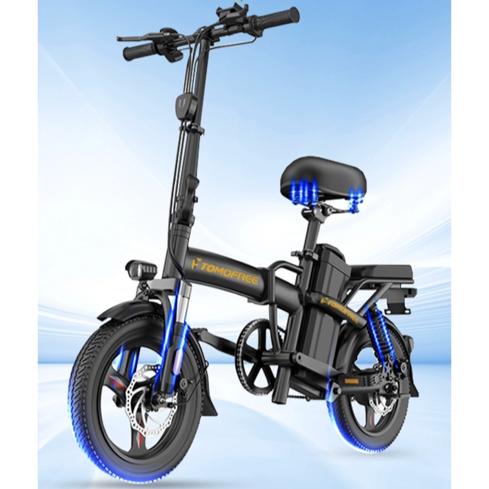 토모프리 접이식 전기 자전거 자토바이 전동 자전거 바이크, 얼티밋 에디션 USB충전스포츠카 배터리, 카본