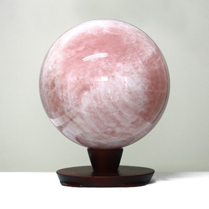 힐링젬 장미수정 로즈쿼츠 원석볼 구슬 원형볼 260mm 24B-1498