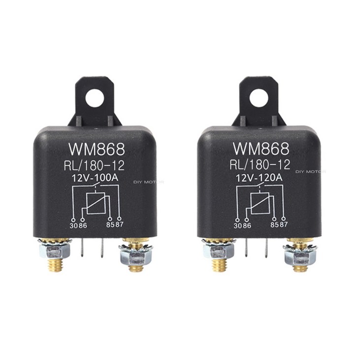 셀렉트템 대용량 릴레이 12V 파워릴레이 보조배터리 방전방지 캠핑카, 2개, 블랙