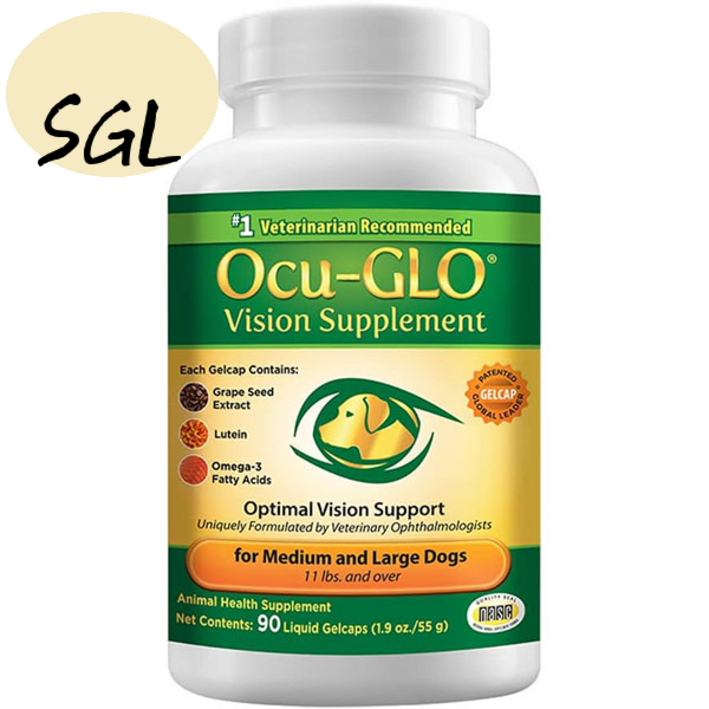 Ocu-GLO 오큐글로 젤 캡슐 90캡슐 중형견 대형견 반려견 강아지 루테인 오메가3 눈영양제 SGL
