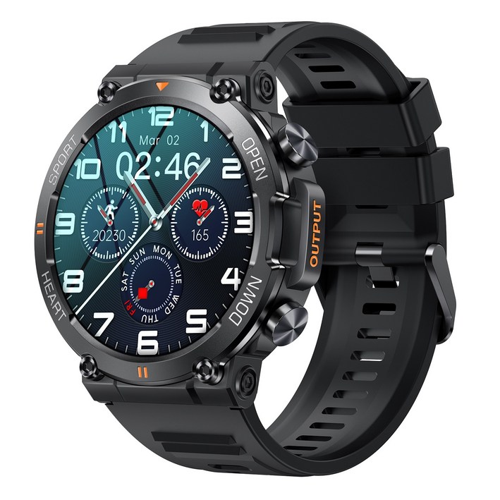 RichMagic K56PRO 1.39인치 먼지&충격방지 방수 야외 스마트워치 블루투스통화 NFC GPS IP68 스마트 스포츠워치 47mm