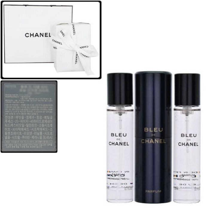 [선물포장+쇼핑백] 블루 드 샤넬 빠르펭 트위스트 앤 스프레이 (본품 20ml 1개+리필 20ml 2개)