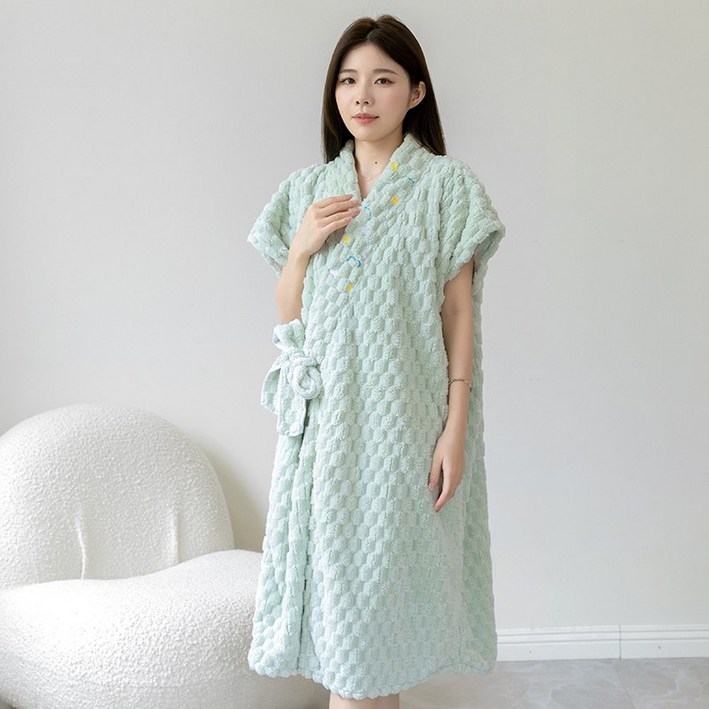 Ethel 목욕가운 여성 흡수성이 강함 골프샤워가운 가정용 목욕가운