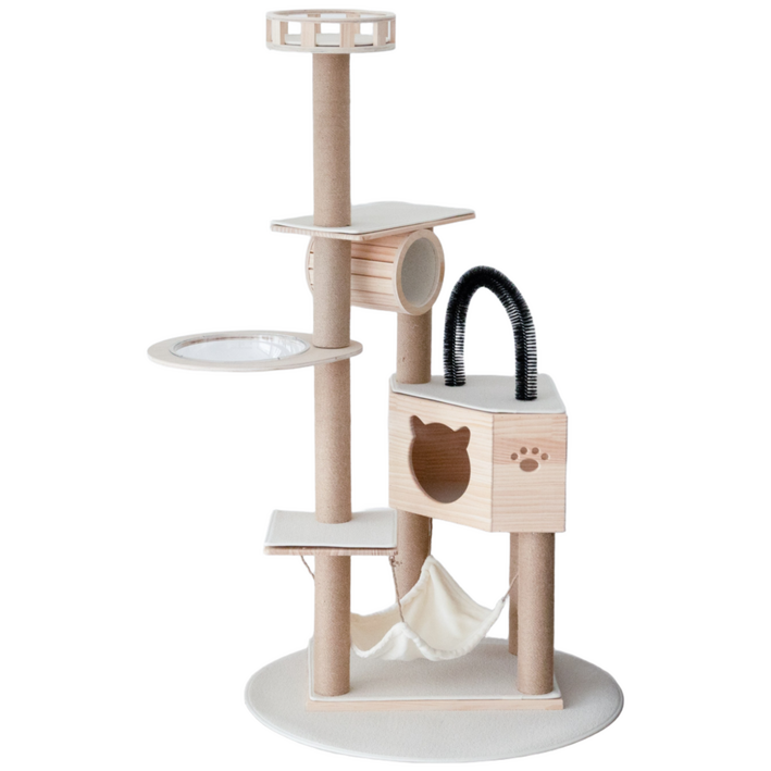 가르르 고양이 원목 캣폴 우주선 캣타워