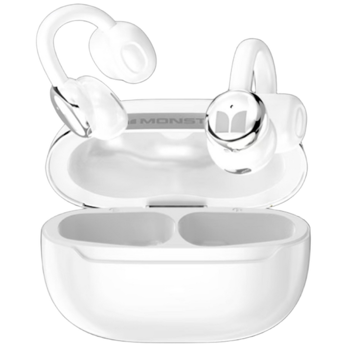 MONSTER정품 W66 귀걸이형 무선 블루투스 이어폰 오픈형 신규출시, 화이트