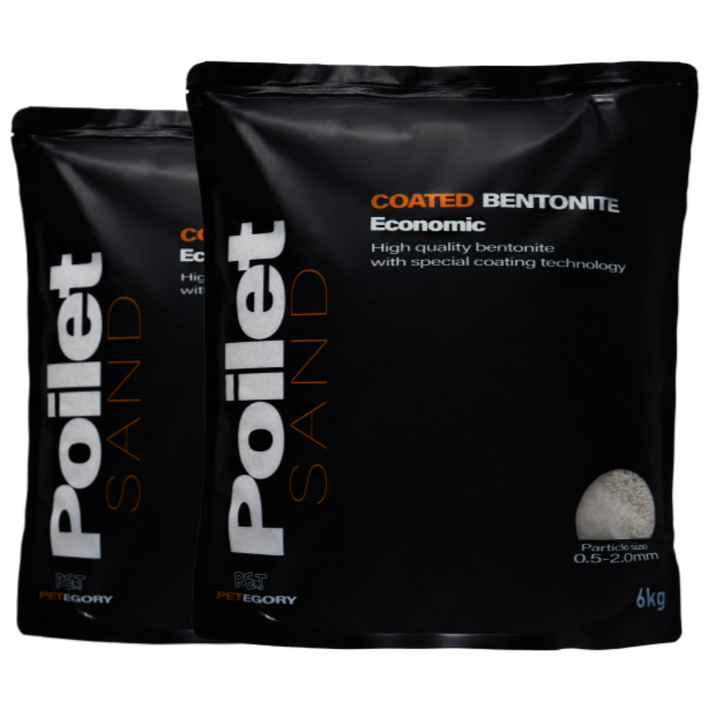 포일렛 샌드 이코노믹 벤토나이트 고양이모래, 6kg, 4개, 무향