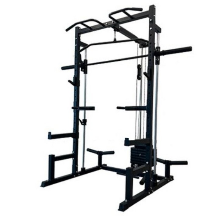 희우스포츠 K50 파워렉 스쿼트랙 미니랙 하프랙 웨이트운동 홈트 홈짐기구, 블랙, 강철50kg+우레탄100kg+중량봉