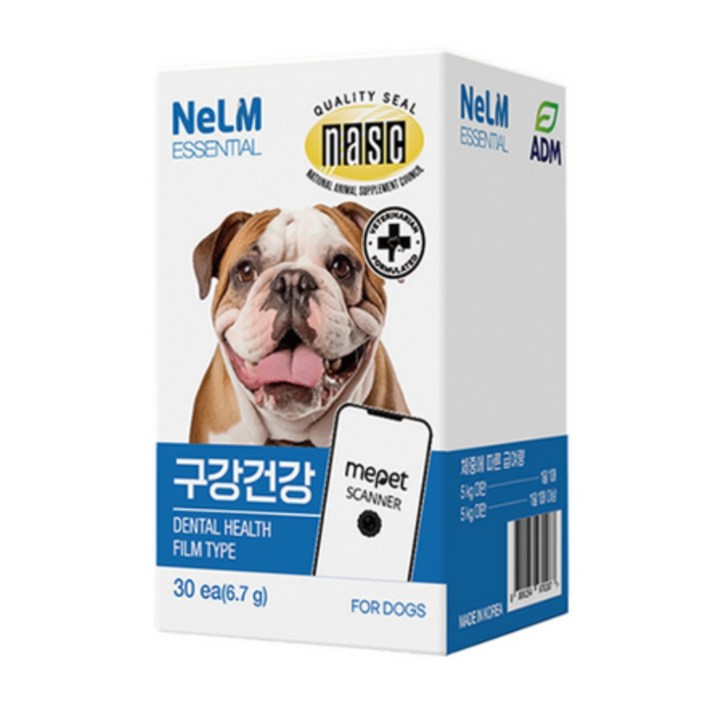 미펫 낼름 구강건강 에센셜 필름형 영양제 60매 강아지 입냄새 치석