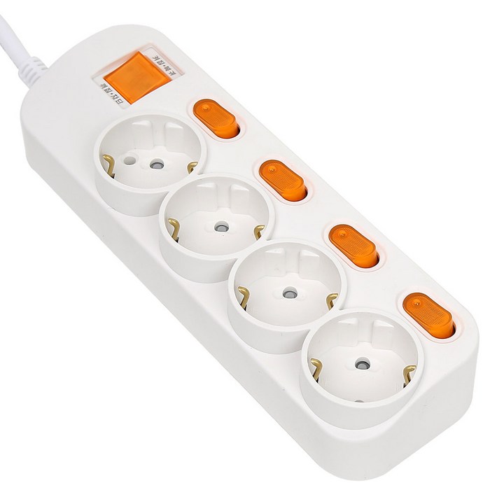 대성 플러스탭 개별 통합형 4구 멀티탭 16A 250V, 2.5m, 1개