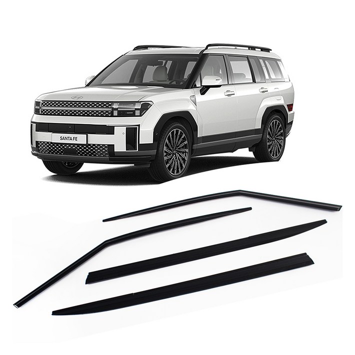 지엠지모터스 나이스가드 스모그 썬바이저 4p 세트, 싼타페 MX523년8월, 단일 색상