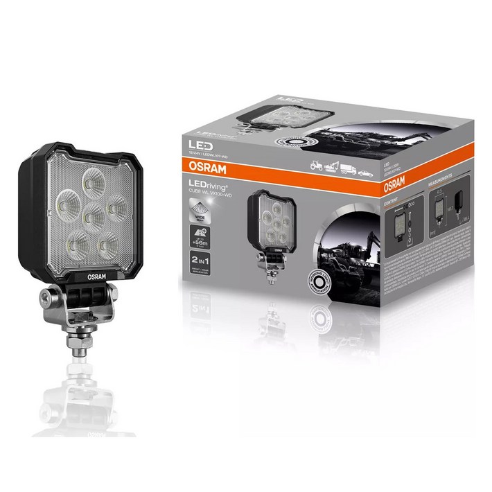 오스람 차량용 12V 24V LED 써치라이트 작업등 사각 확산형 LEDWL107WD, 1개 오스람 차량용 12V 24V LED 써치라이트 작업등 사각 확산형 LEDWL107WD, 1개
