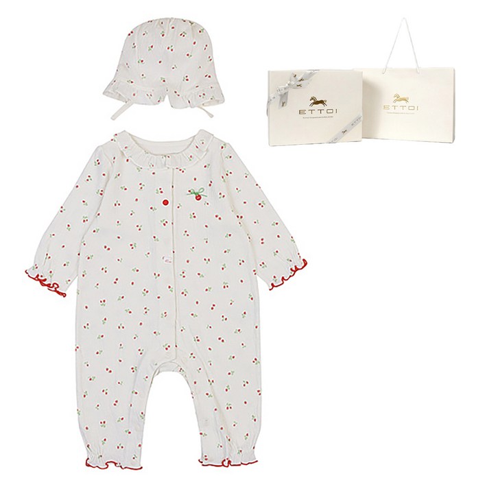 에뜨와 아동용 선물용 스트로 우주복 모자 세트  쇼핑백