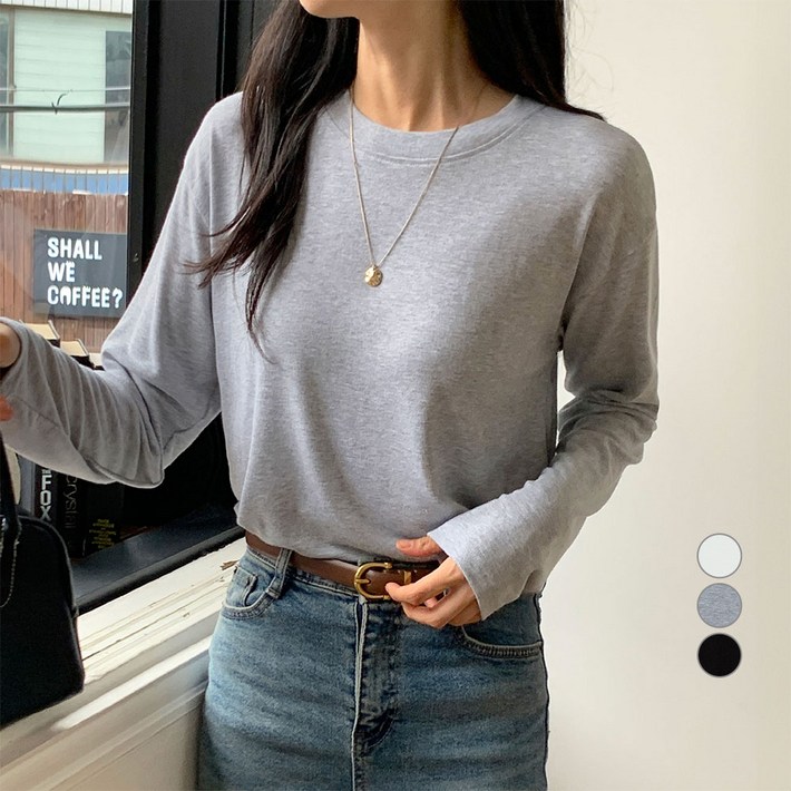 아피나르 여성용 루즈핏 소프트터치 긴팔 티셔츠 아피나르 여성용 루즈핏 소프트터치 긴팔 티셔츠