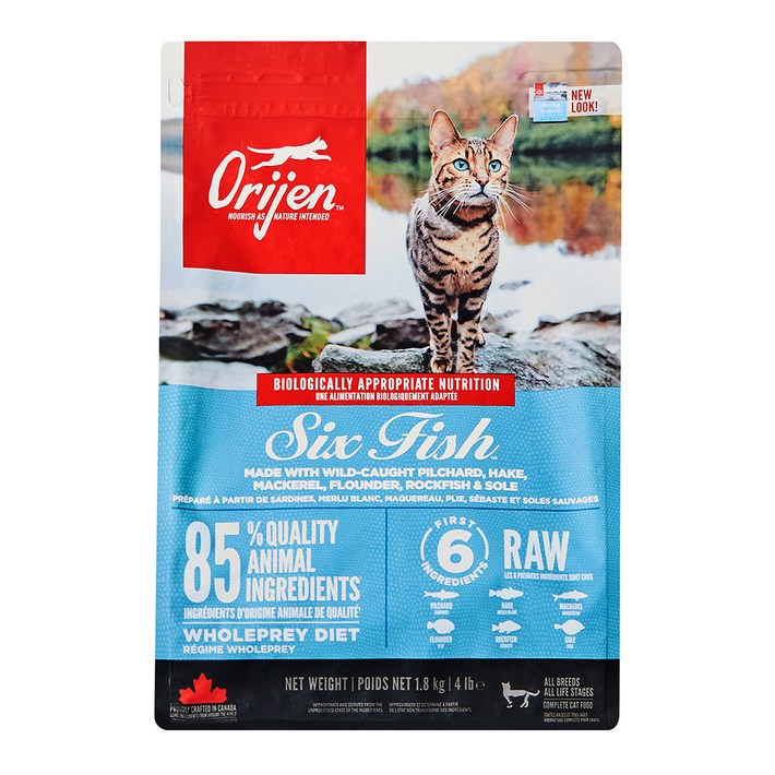 오리젠 전연령 6 피쉬 고양이 건식사료