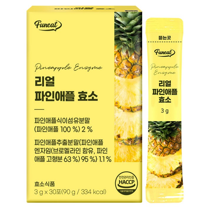 퍼니트 리얼 파인애플 효소 30p, 90g, 1개 퍼니트 리얼 파인애플 효소 30p, 90g, 1개