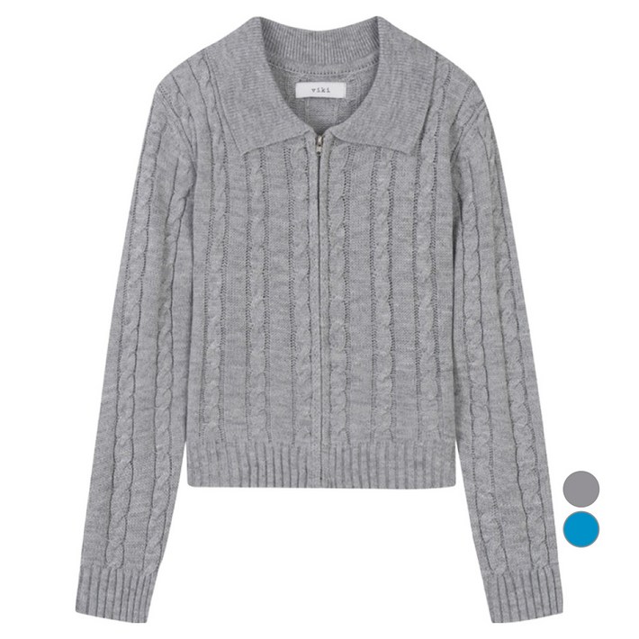 비키 여성용 케이블 투웨이 카라 집업 가디건 TJCCI2935
