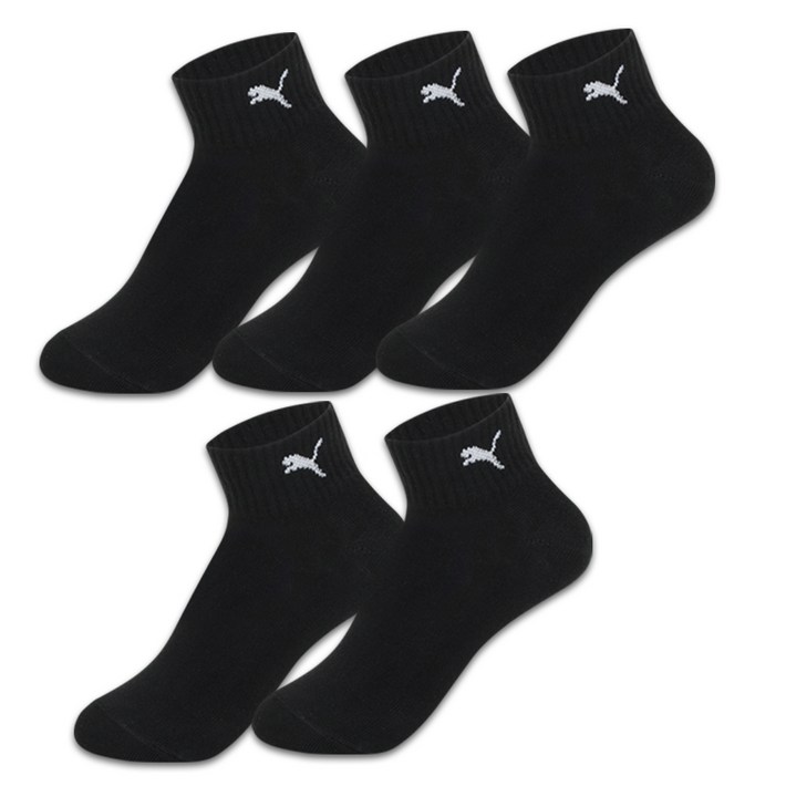 푸마 이중쿠션 단목 양말 5족 세트