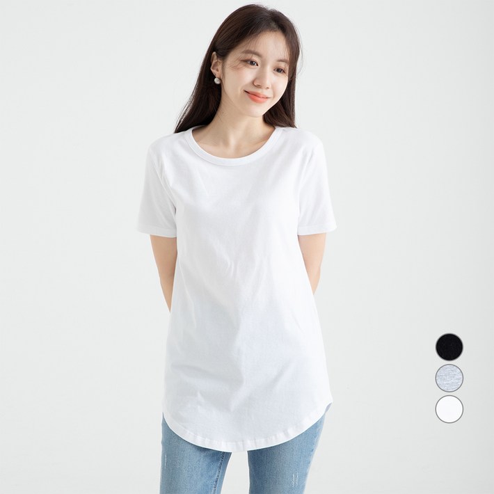 캐럿 여성용 반팔 레이어링 티셔츠 캐럿 여성용 반팔 레이어링 티셔츠