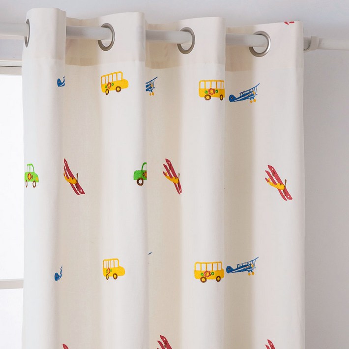 사라하우스 긴창형 아일렛형 아이방 커튼