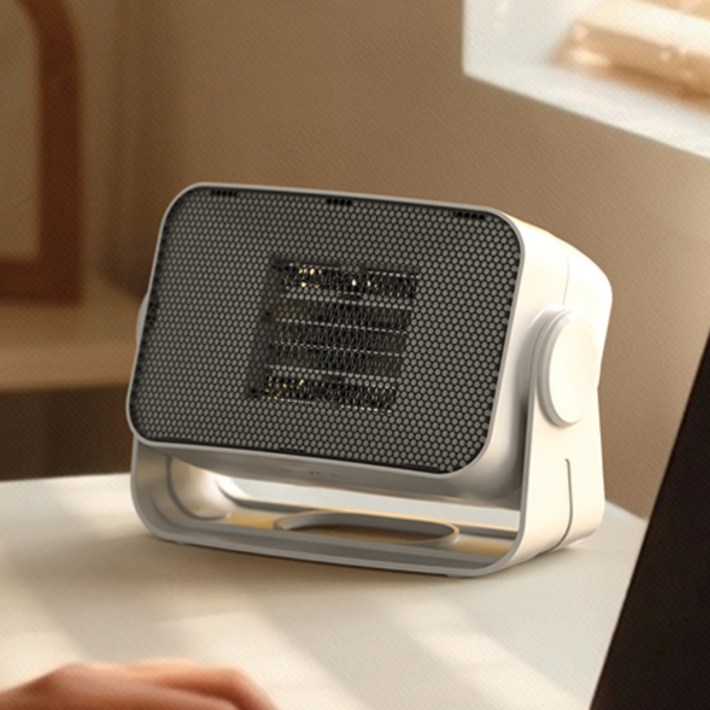 카프 PTC 상하 회전 미니 탁상용 전기 온풍기