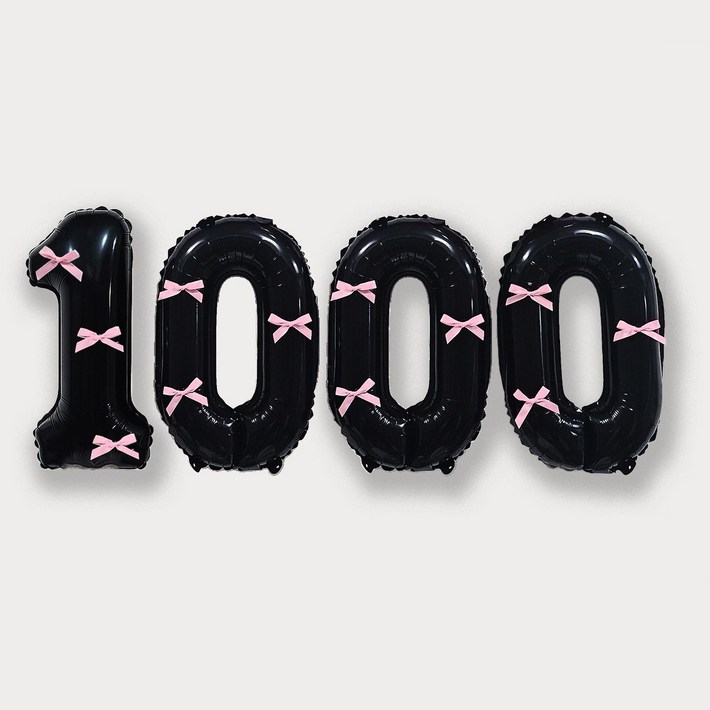 올리브파티 숫자 풍선 발레코어 리본 12p 기본 세트